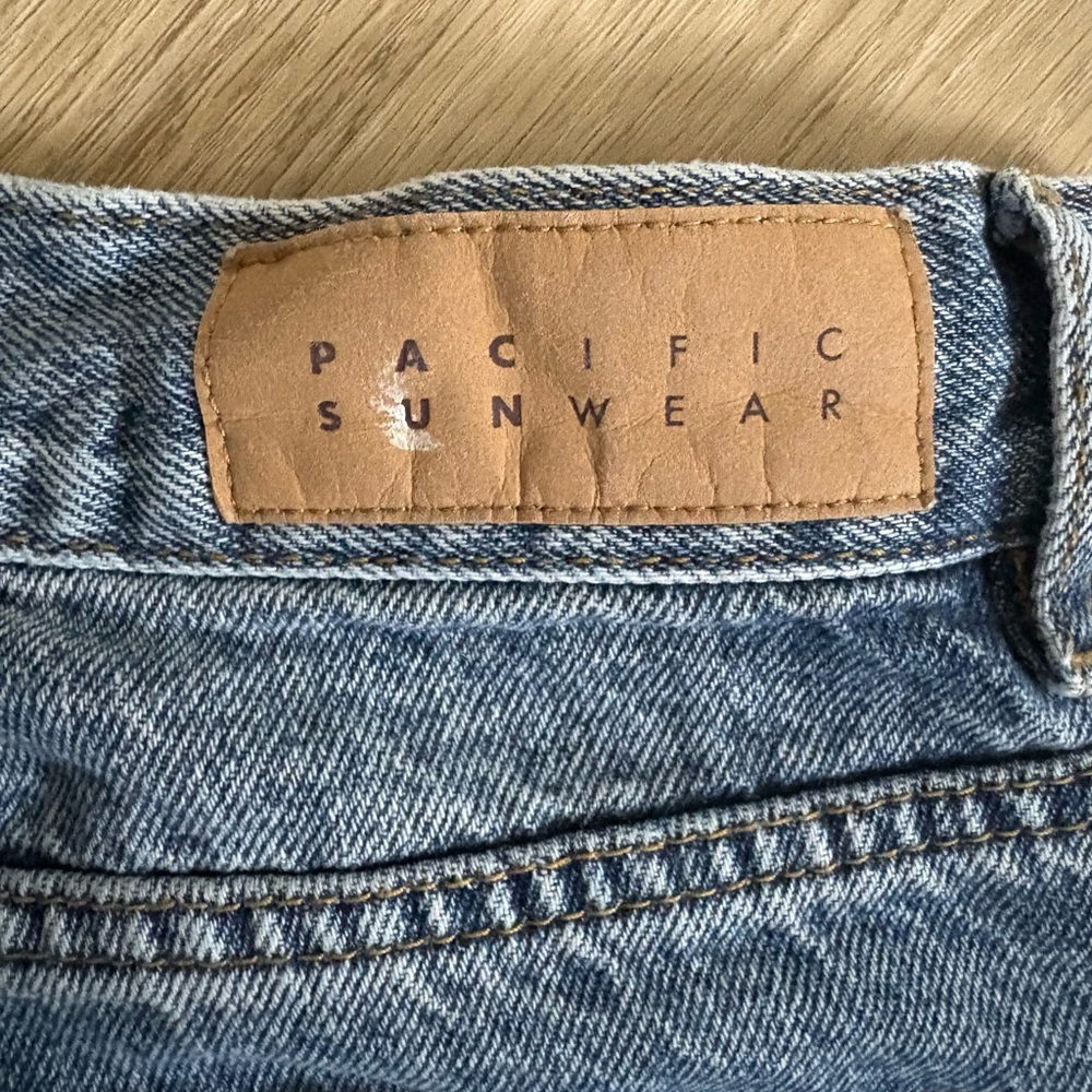 PacSun Blue Classic Denim Jeans with Leather Patch